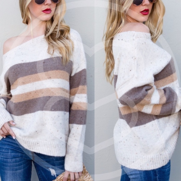 LINDLEY Stripeed Comfy Sweater - Picture 4 of 4